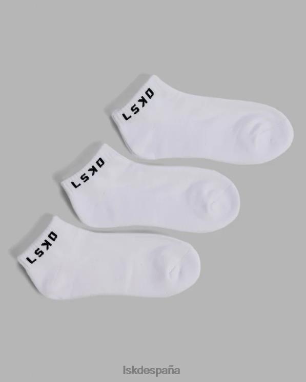 LSKD unisexo Pack de 3 calcetines tobilleros Daily - Blanco 8T6NZ859 accesorios