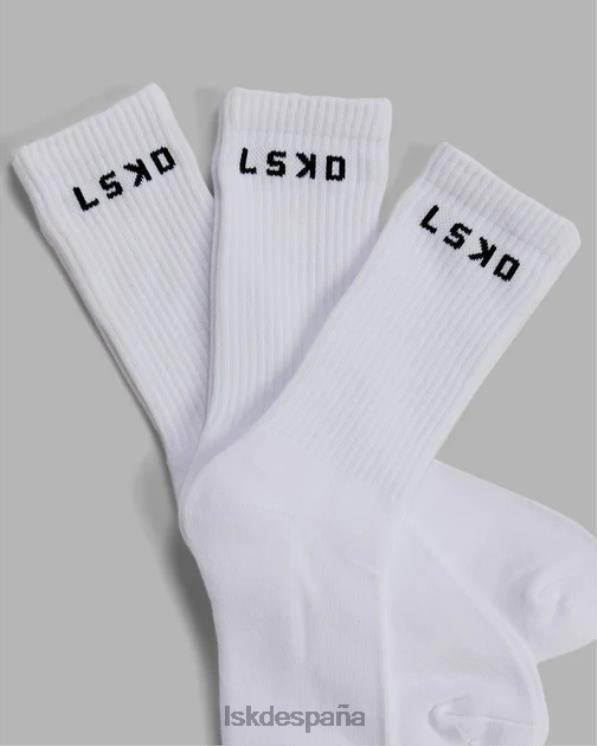 LSKD unisexo Paquete de 3 calcetines diarios - blanco 8T6NZ856 accesorios