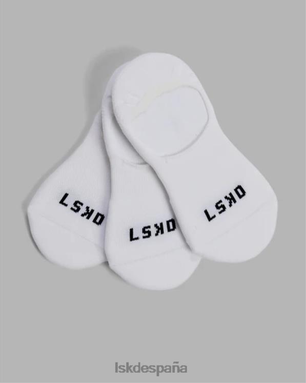 LSKD unisexo Performance No Show Pack de 3 calcetines - Blanco 8T6NZ861 accesorios