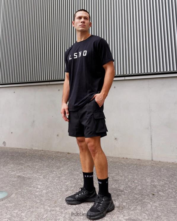 LSKD hombres Pantalón corto cargo Energy Stretch Performance - Negro 8T6NZ1103 vestir