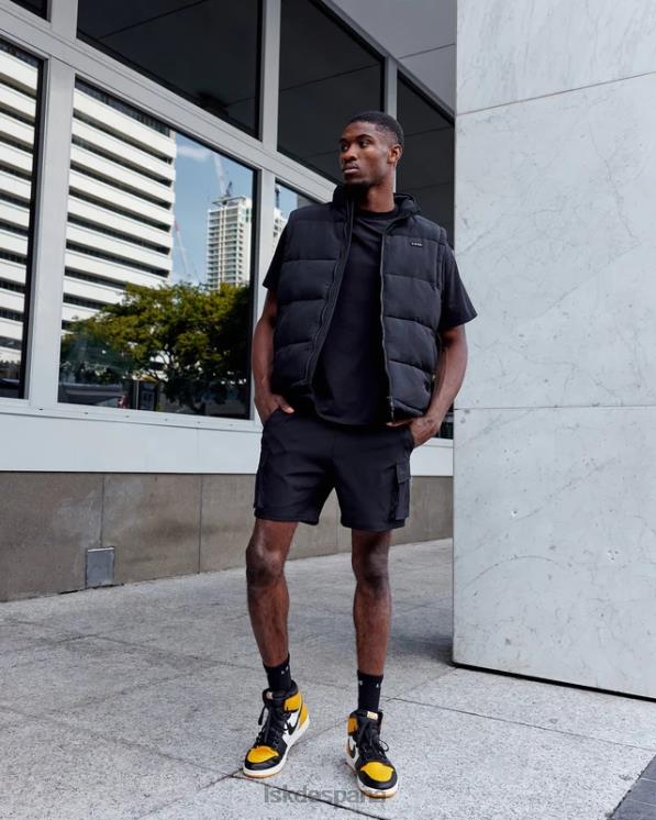 LSKD hombres Pantalón corto cargo Energy Stretch Performance - Negro 8T6NZ1103 vestir