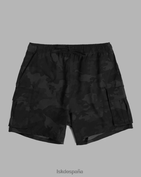 LSKD hombres Pantalón corto cargo Energy Stretch Performance - camuflaje negro 8T6NZ1094 vestir