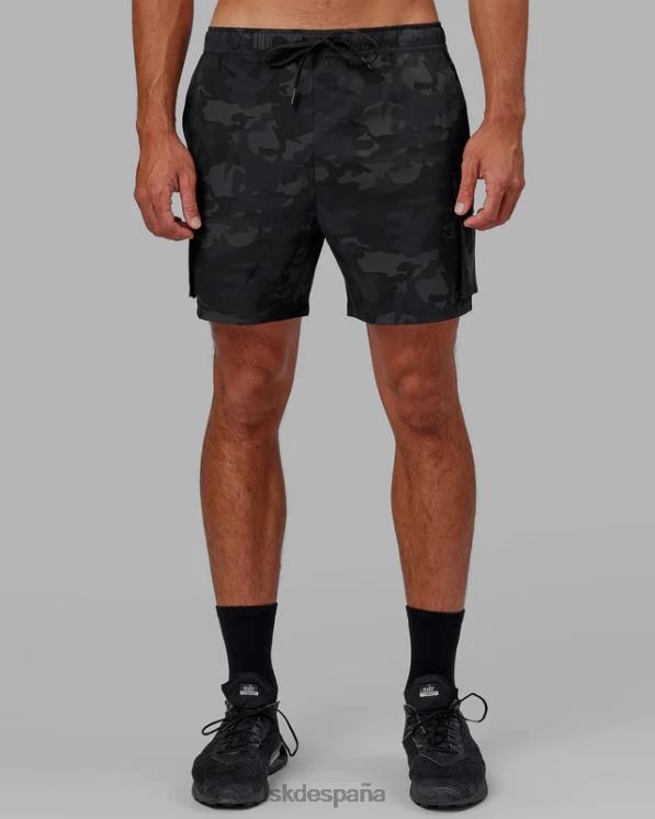 LSKD hombres Pantalón corto cargo Energy Stretch Performance - camuflaje negro 8T6NZ1094 vestir