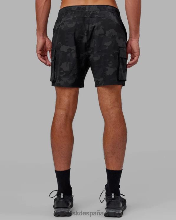 LSKD hombres Pantalón corto cargo Energy Stretch Performance - camuflaje negro 8T6NZ1094 vestir