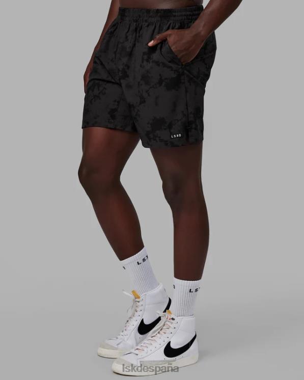 LSKD hombres pantalón corto de alto rendimiento de 7'' intensidad - teñido anudado negro 8T6NZ1069 vestir