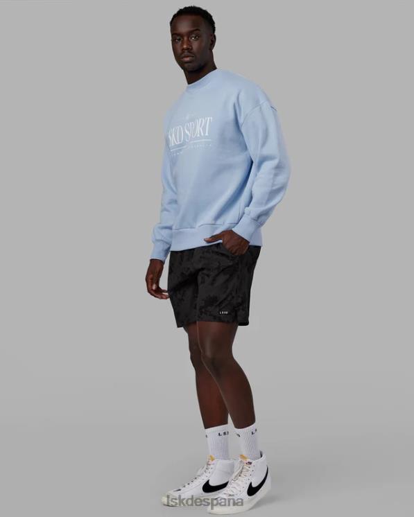 LSKD hombres pantalón corto de alto rendimiento de 7'' intensidad - teñido anudado negro 8T6NZ1069 vestir