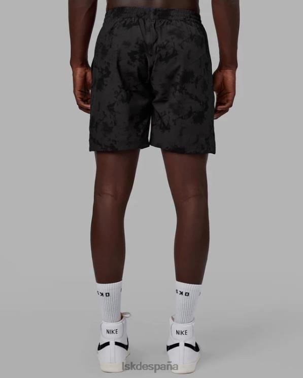LSKD hombres pantalón corto de alto rendimiento de 7'' intensidad - teñido anudado negro 8T6NZ1069 vestir