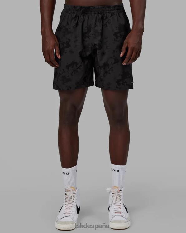 LSKD hombres pantalón corto de alto rendimiento de 7'' intensidad - teñido anudado negro 8T6NZ1069 vestir