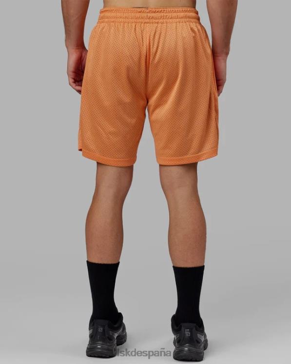 LSKD hombres pantalón corto de baloncesto hiper reversible - negro-mandarina 8T6NZ1095 vestir