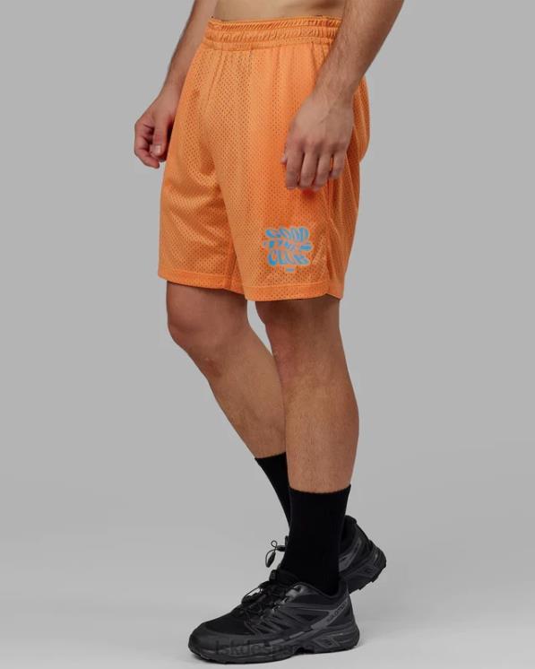 LSKD hombres pantalón corto de baloncesto hiper reversible - negro-mandarina 8T6NZ1095 vestir