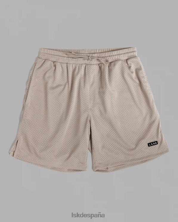 LSKD hombres pantalón corto de malla fundamental - beige esquisto 8T6NZ1116 vestir