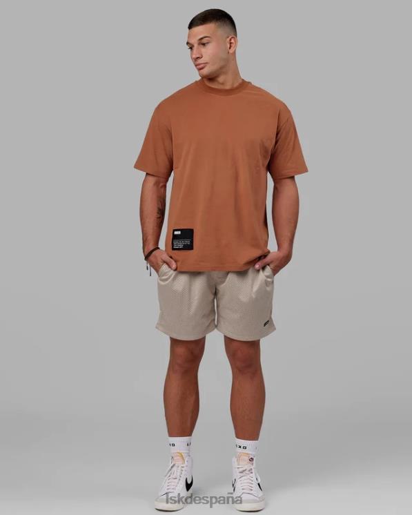 LSKD hombres pantalón corto de malla fundamental - beige esquisto 8T6NZ1116 vestir