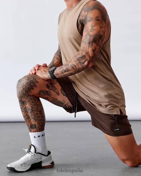 LSKD hombres pantalón corto de rendimiento rep 5'' - chocolate oscuro 8T6NZ1091 vestir