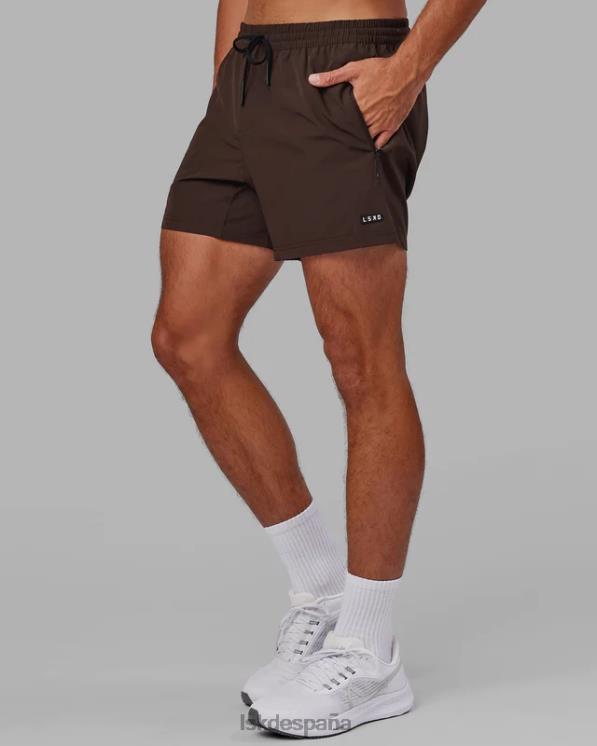 LSKD hombres pantalón corto de rendimiento rep 5'' - chocolate oscuro 8T6NZ1091 vestir