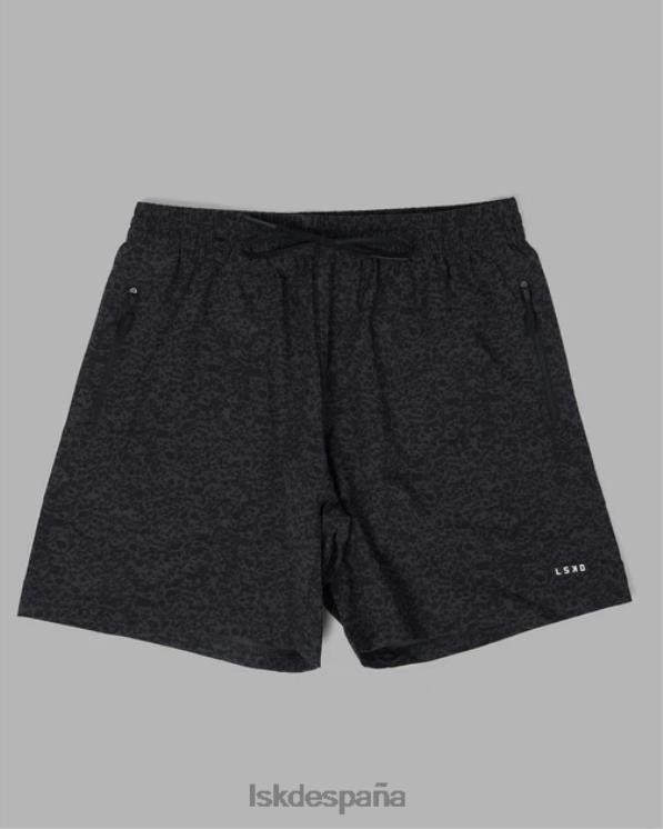 LSKD hombres pantalón corto de rendimiento rep 7'' - grabado negro 8T6NZ1102 vestir