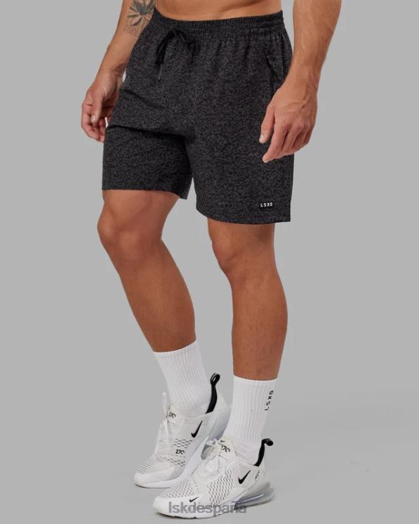 LSKD hombres pantalón corto de rendimiento rep 7'' - grabado negro 8T6NZ1102 vestir