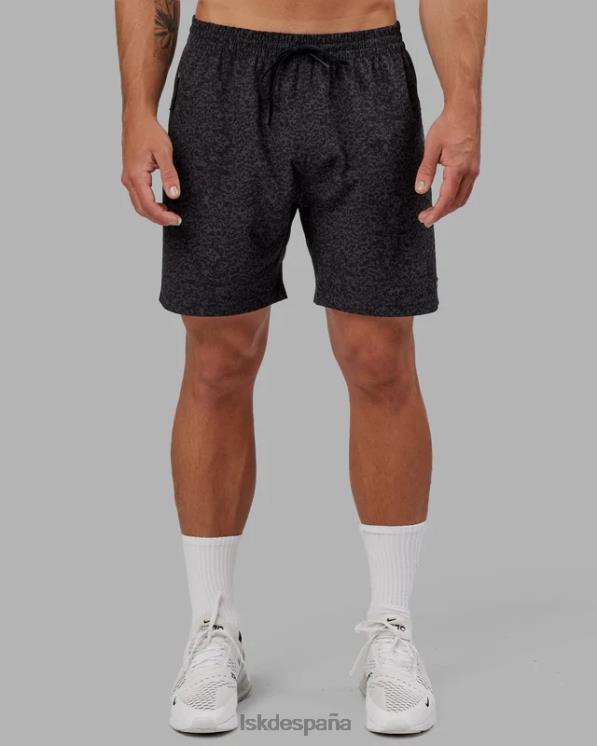 LSKD hombres pantalón corto de rendimiento rep 7'' - grabado negro 8T6NZ1102 vestir