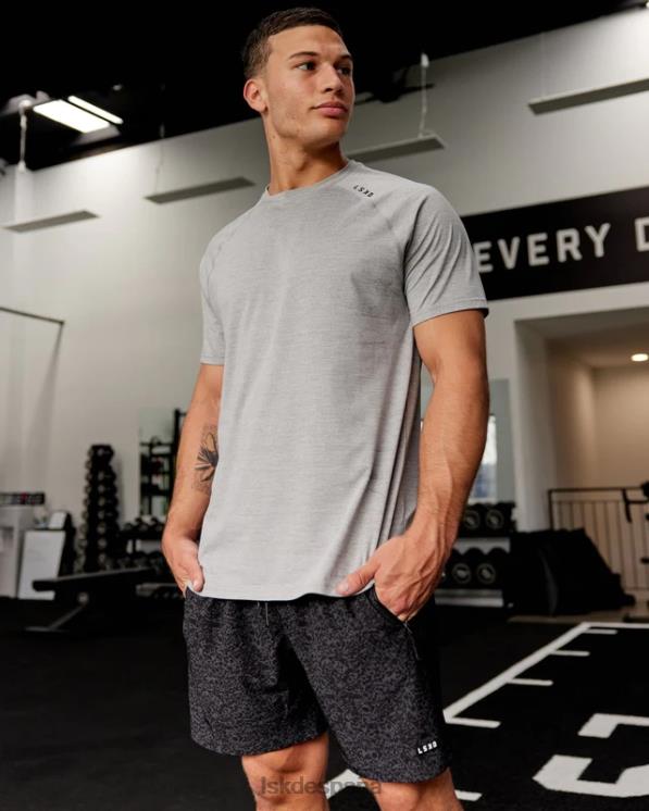 LSKD hombres pantalón corto de rendimiento rep 7'' - grabado negro 8T6NZ1102 vestir