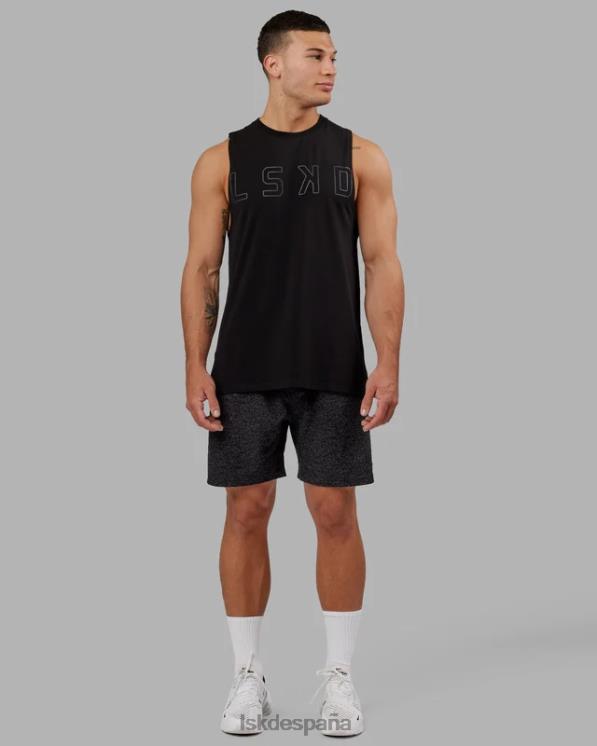 LSKD hombres pantalón corto de rendimiento rep 7'' - grabado negro 8T6NZ1102 vestir