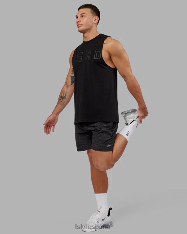 LSKD hombres pantalón corto de rendimiento rep 7'' - grabado negro 8T6NZ1102 vestir