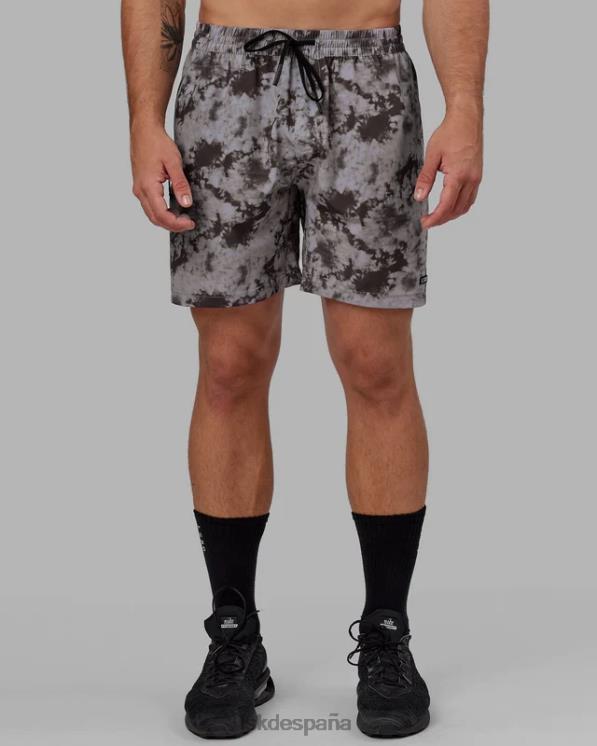 LSKD hombres pantalón corto de rendimiento rep 7'' - teñido anudado de asfalto 8T6NZ1110 vestir
