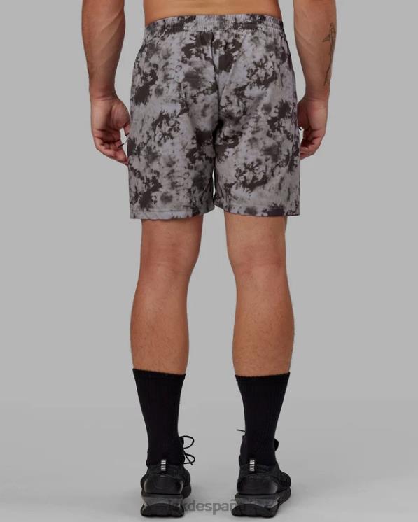 LSKD hombres pantalón corto de rendimiento rep 7'' - teñido anudado de asfalto 8T6NZ1110 vestir