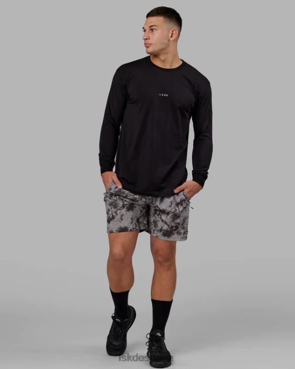 LSKD hombres pantalón corto de rendimiento rep 7'' - teñido anudado de asfalto 8T6NZ1110 vestir