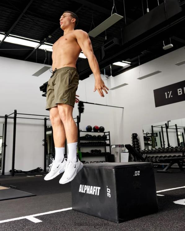 LSKD hombres pantalón corto de rendimiento rep 7'' - verde militar 8T6NZ1109 vestir