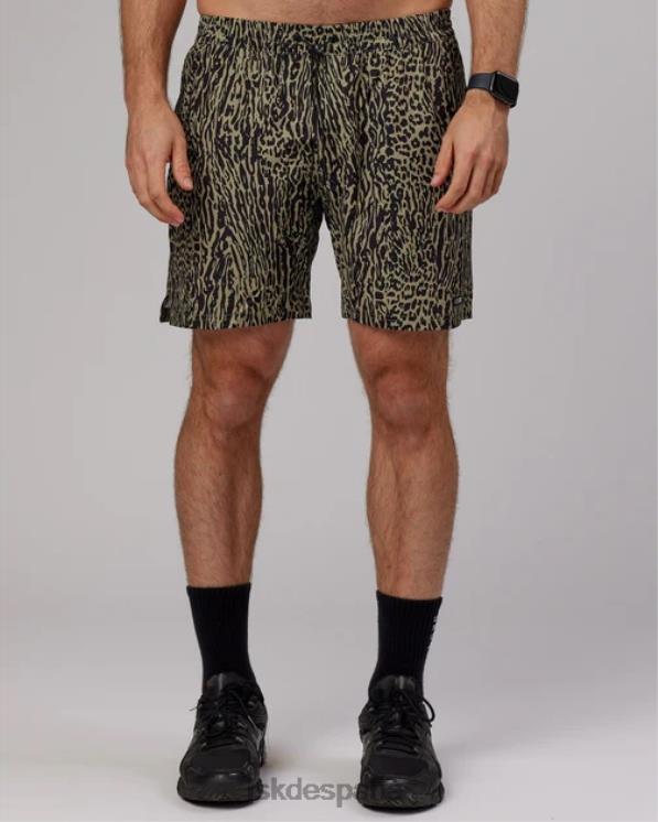 LSKD hombres pantalón corto hunter 7'' performance - laurel oak-black 8T6NZ1124 vestir