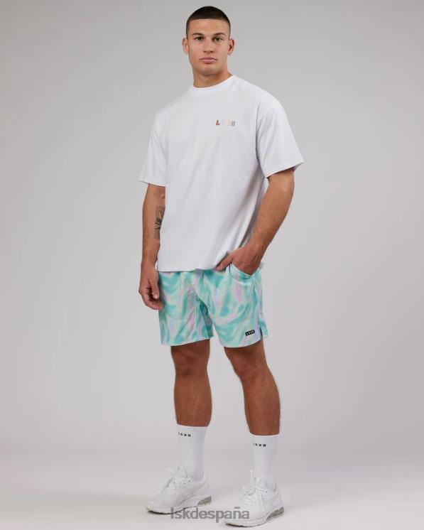 LSKD hombres pantalón corto ripstop de rendimiento de 7'' intensidad - euphoria-teal 8T6NZ1123 vestir