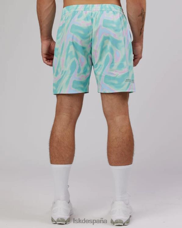 LSKD hombres pantalón corto ripstop de rendimiento de 7'' intensidad - euphoria-teal 8T6NZ1123 vestir