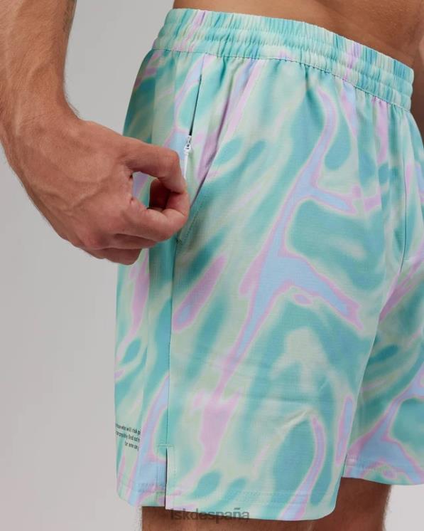 LSKD hombres pantalón corto ripstop de rendimiento de 7'' intensidad - euphoria-teal 8T6NZ1123 vestir