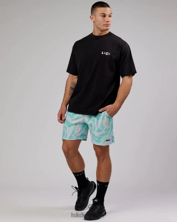 LSKD hombres pantalón corto ripstop de rendimiento de 7'' intensidad - euphoria-teal 8T6NZ1123 vestir