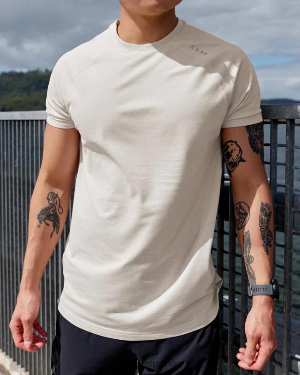 LSKD hombres Camiseta Perform vaporflx - beige esquisto 8T6NZ965 vestir