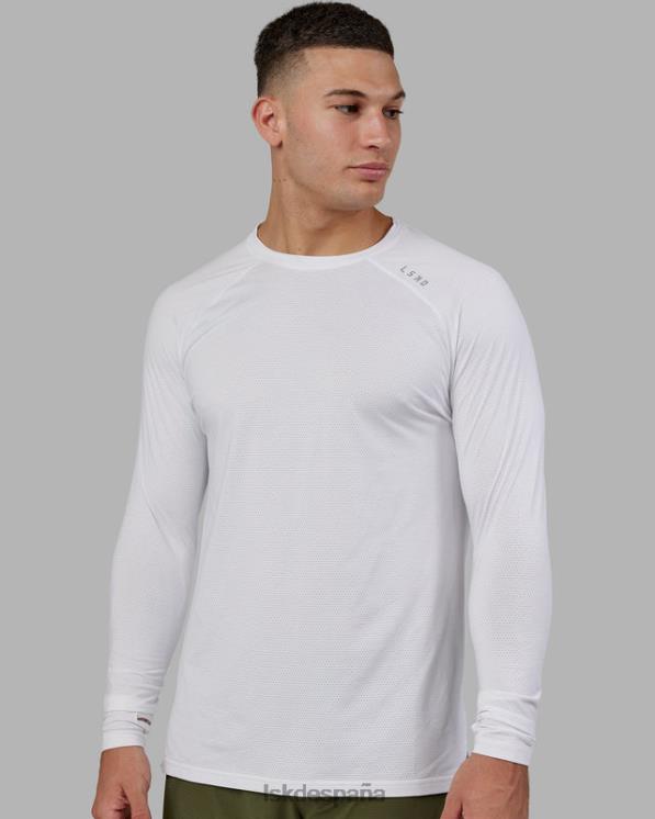 LSKD hombres Camiseta Perform vaporflx ls - marga blanca 8T6NZ947 vestir
