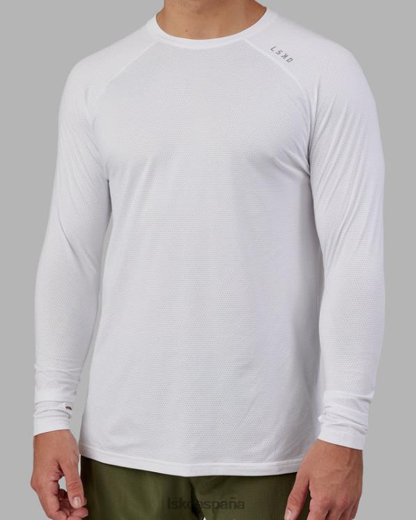 LSKD hombres Camiseta Perform vaporflx ls - marga blanca 8T6NZ947 vestir