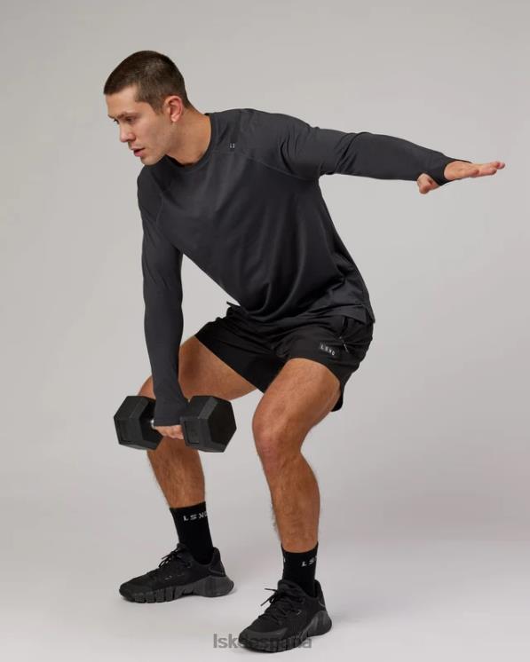 LSKD hombres Camiseta Perform vaporflx ls - marga negra 8T6NZ932 vestir