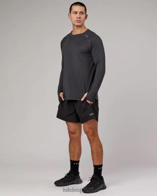 LSKD hombres Camiseta Perform vaporflx ls - marga negra 8T6NZ932 vestir