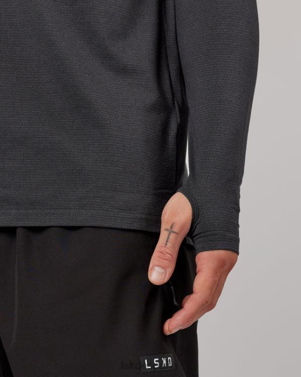 LSKD hombres Camiseta Perform vaporflx ls - marga negra 8T6NZ932 vestir