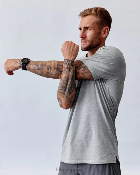 LSKD hombres Camiseta Perform vaporflx - lt gris marga 8T6NZ925 vestir
