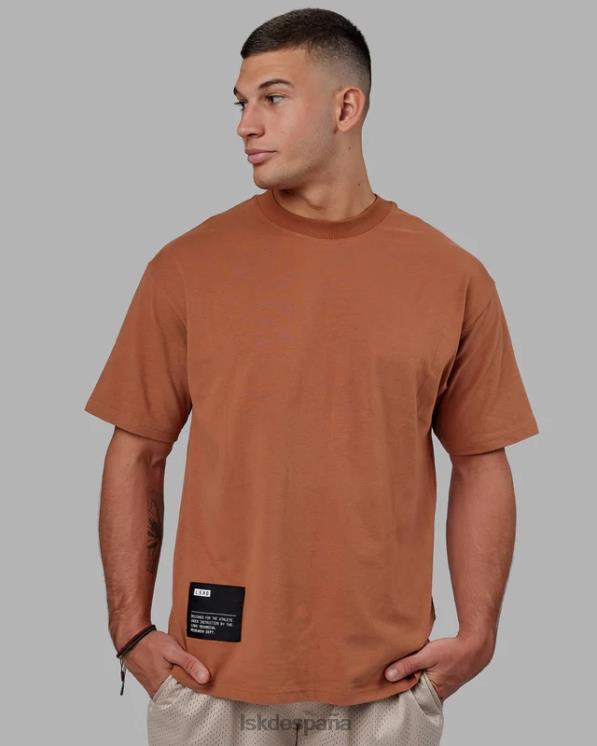 LSKD hombres Camiseta extragrande de peso pesado de I+D - avellana 8T6NZ979 vestir