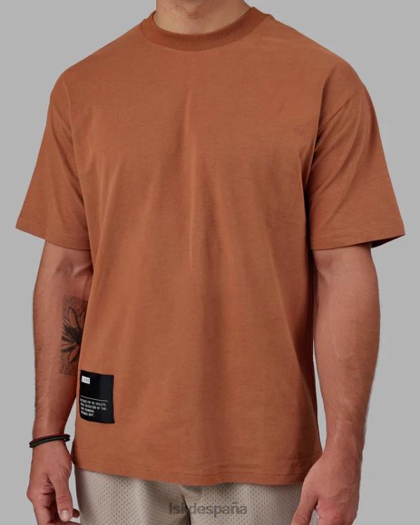 LSKD hombres Camiseta extragrande de peso pesado de I+D - avellana 8T6NZ979 vestir