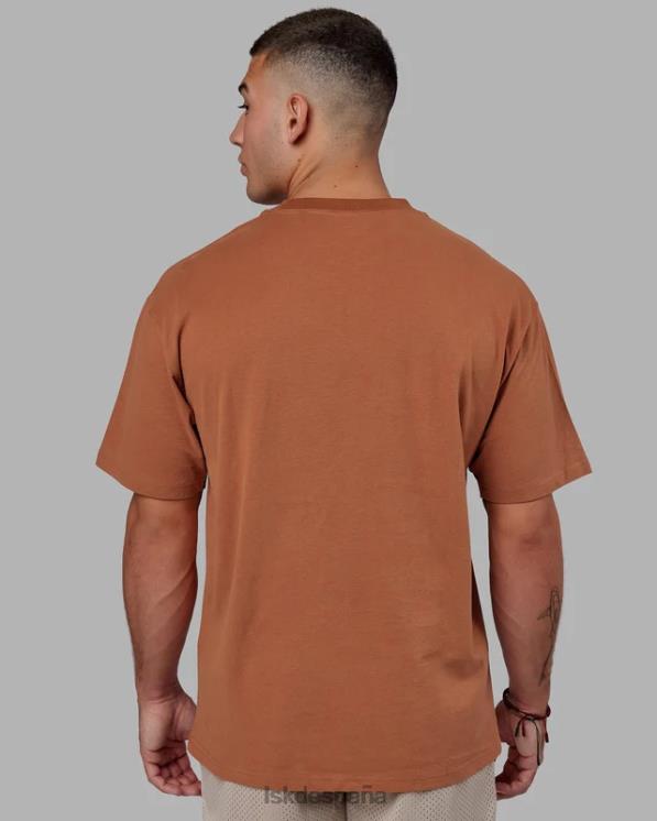 LSKD hombres Camiseta extragrande de peso pesado de I+D - avellana 8T6NZ979 vestir