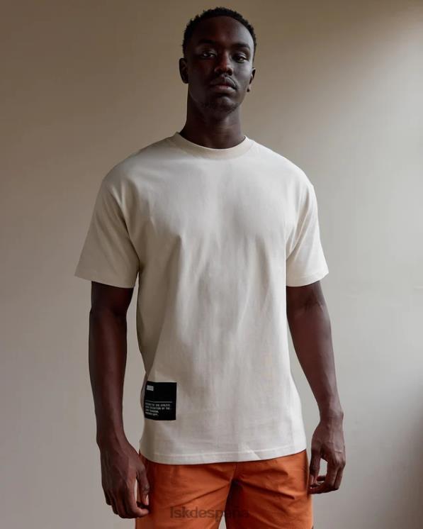 LSKD hombres Camiseta extragrande de peso pesado de I+D - beige esquisto 8T6NZ958 vestir