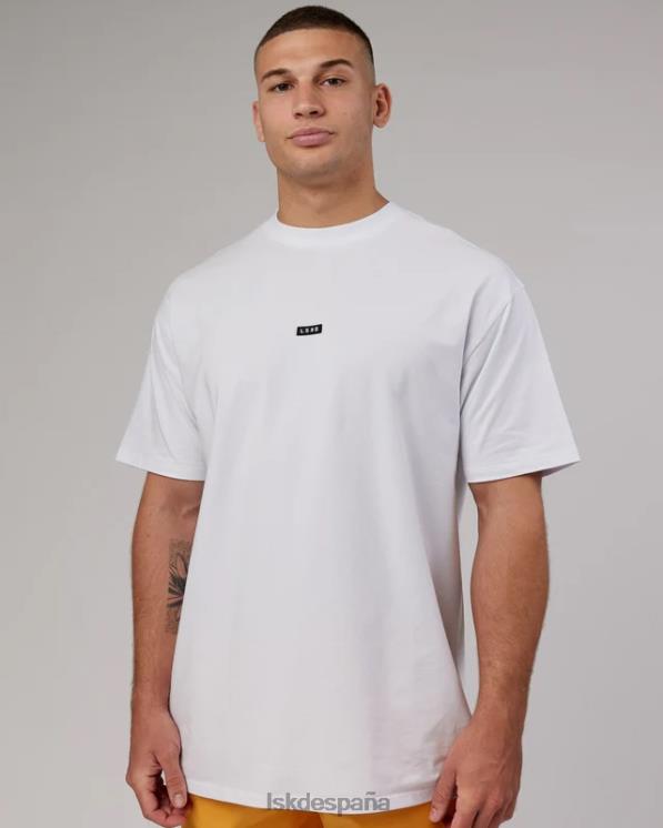 LSKD hombres Camiseta larga fundamental flxcotton de gran tamaño - blanco 8T6NZ264 vestir