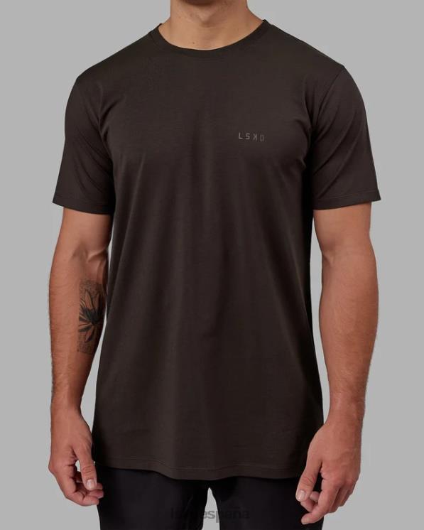 LSKD hombres Camiseta pimaflx de lujo - nogal oscuro 8T6NZ955 vestir