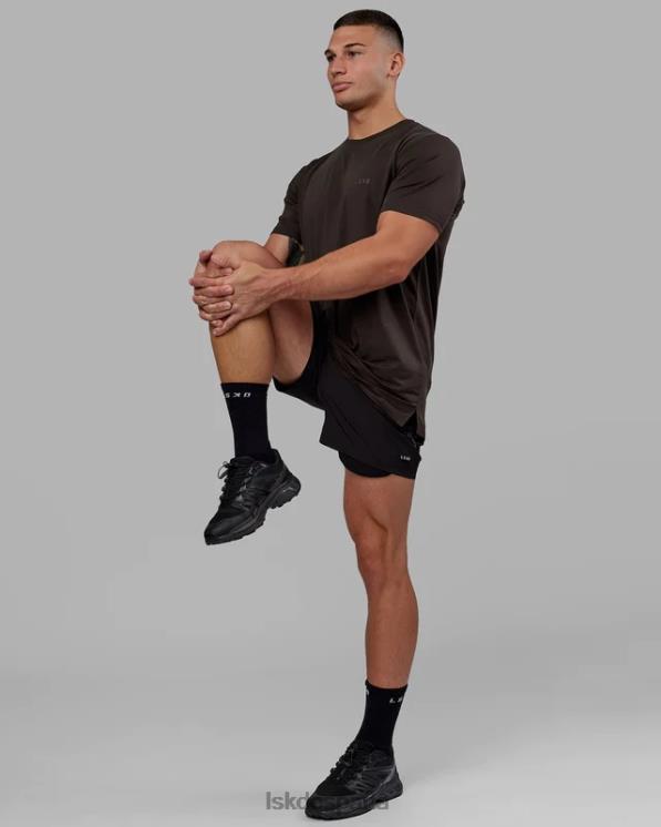 LSKD hombres Camiseta pimaflx de lujo - nogal oscuro 8T6NZ955 vestir