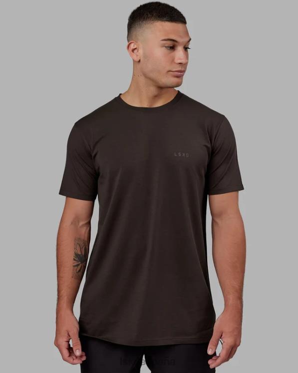LSKD hombres Camiseta pimaflx de lujo - nogal oscuro 8T6NZ955 vestir