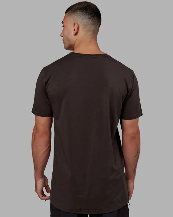 LSKD hombres Camiseta pimaflx de lujo - nogal oscuro 8T6NZ955 vestir