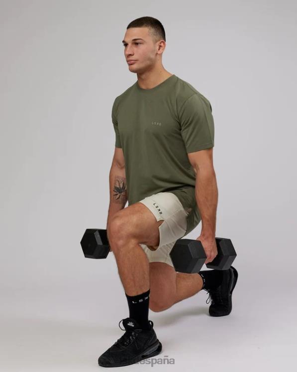 LSKD hombres Camiseta pimaflx de lujo - oliva desvanecido 8T6NZ973 vestir